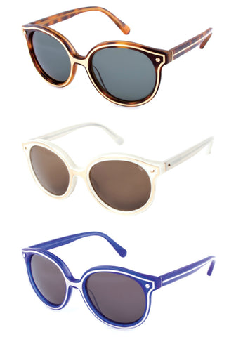 REBECCA MINKOFF Cornelia Round Metal Accent Sunglasses $180 NEW