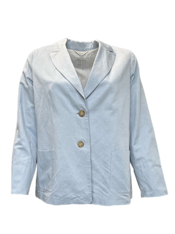 Marina Rinaldi Women's Blue Candela Cotton Blended Blazer NWT
