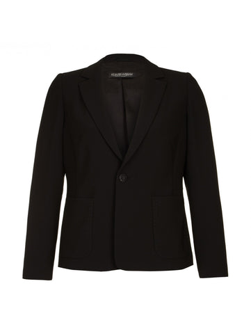 MARINA RINALDI Womens Black Canto Classic Single Button Blazer $620 NWT