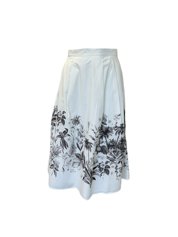 Marina Rinaldi Women's White Canyon Zipper Closure Skirt NWT