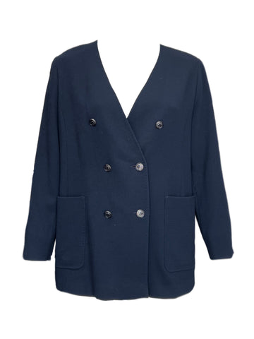 Marina Rinaldi Women's Blue Cardiff Button Closure Jacket NWT