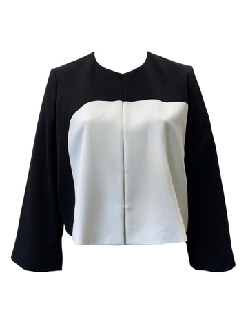 Marina Rinaldi Women's Black Carezza Hook Closure Jacket NWT