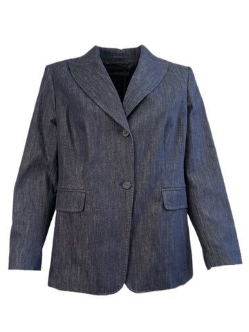 Marina Rinaldi Women's Navy Carioca Denim Blazer NWT