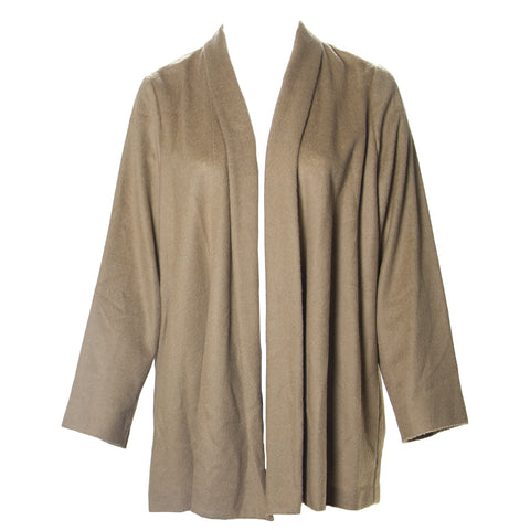 MARINA RINALDI Women's Brown Cellula Open Front Cardigan 20W / 29 $1240 NWT