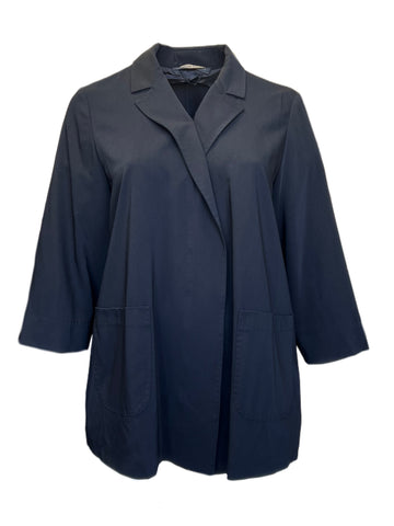 Marina Rinaldi Women's Black Ceramica Open Front Jacket NWT