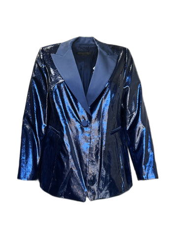 Marina Rinaldi Women's Blue Charme Blazer Size 18W/27 NWT