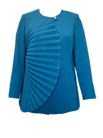 Marina Rinaldi Women's Green Civetta Button Closure Jacket NWT