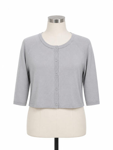 Max Mara Women's Grey Classic Button Closure Cardigan NWT