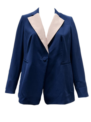 Marina Rinaldi Women's Blue Cocco Blazer NWT
