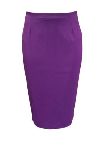 Marina Rinaldi Women's Purple Colonna Straight Skirt NWT