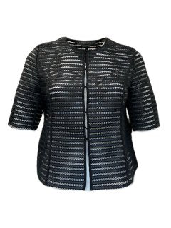 Marina Rinaldi Women's Black Corinne Hook Closure Jacket NWT