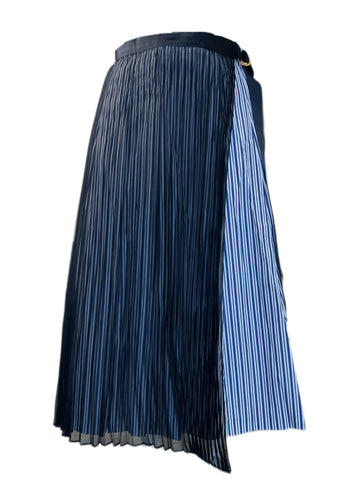 Marina Rinaldi Women's Blue Cuore Straight Skirt NWT