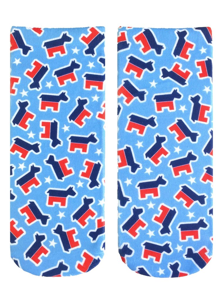 LIVING ROYAL Democratic Novelty Ankle Socks $8 NEW