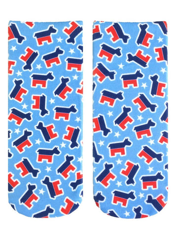 LIVING ROYAL Democratic Novelty Ankle Socks $8 NEW
