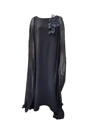 Marina Rinaldi Women's Black Dafne Zipper Closure Shift Dress Size 20W/29 NWT