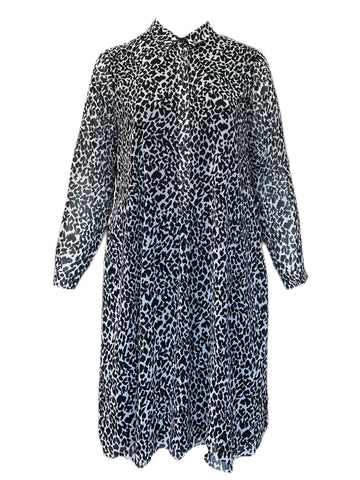 Marina Rinaldi Women's Nero Damiere Button Down A ine Dress Size 16W/25