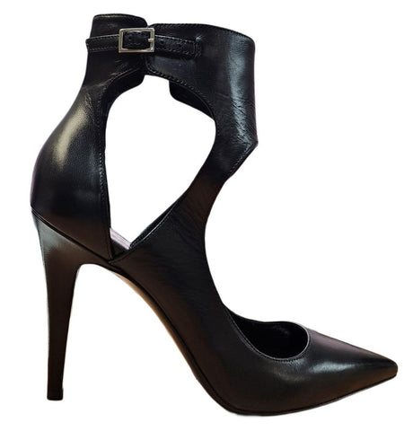 Tamara Mellon Black Kid Skin Danger 105mm Heels Bootie $895 NWB