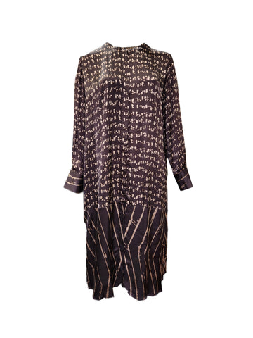 Marina Rinaldi Women's Brown Danzare Button Closure Shift Dress Size 22W/31 NWT