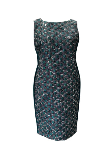 Marina Rinaldi Women's Green Dattilo Zipper Closure Shift Dress NWT