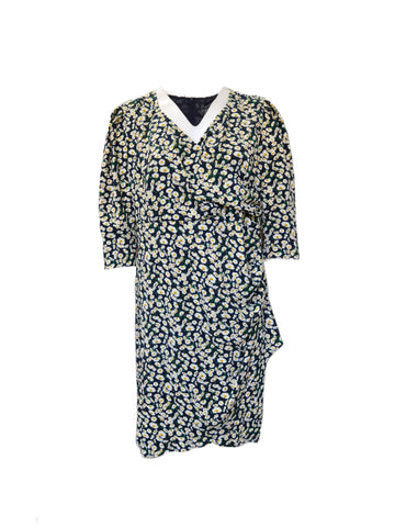 Marina Rinaldi Women's Navy Defile Floral Print Shift Dress NWT