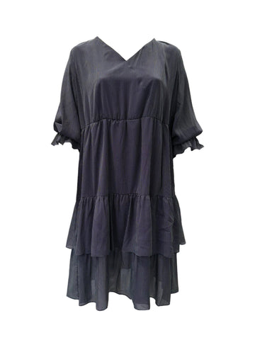 Marina Rinaldi Women's Black Defile Shift Dress NWT