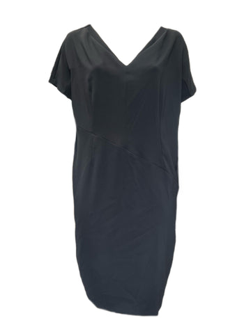 Marina Rinaldi Women's Black Delia Zipper Closure Shift Dress NWT