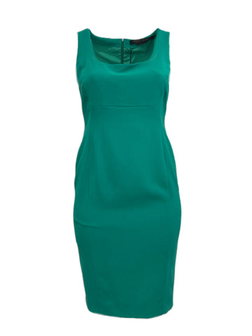 Marina Rinaldi Women's Green Designer Sleeveless Sheath Dress NWT