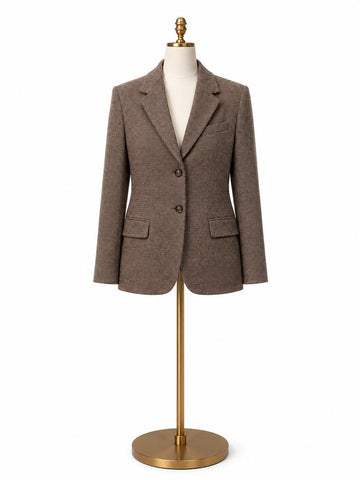 Max Mara Women's Brown Dilly Button Closure Jacket NWT