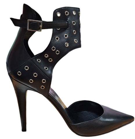 Tamara Mellon Black Drive 105 Nappa Leather Micro Eye Bootie $895 US 8 EU 38 NWB