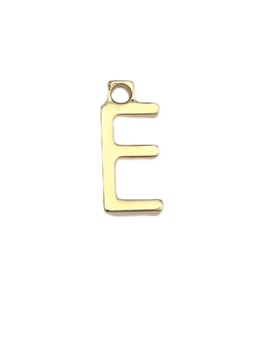 Max Mara Women's Gold Letter Alphabet E Pendant Charm NWT