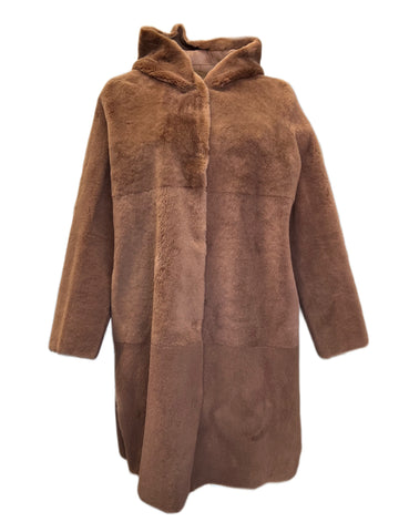 Marina Rinaldi Women's Brown Eclisse Button Closure Coat NWT