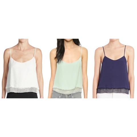 REBECCA MINKOFF Women's Equinox Silk Cami Top $148 NWT