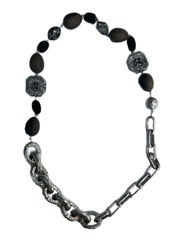 Max Mara Women's Silver Erbert Chain Necklace One Size nWT