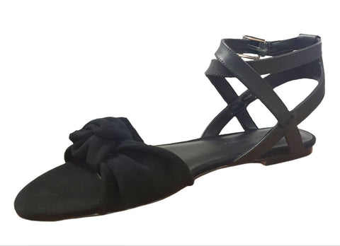 REBECCA MINKOFF Women's Black Kid Suede Evette Sandals #M1261019 NWB