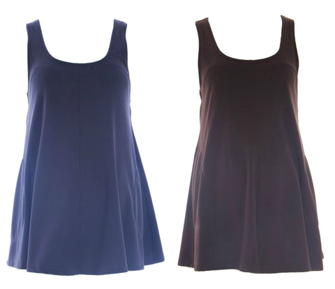 OLIAN Maternity Women's Sleeveless Scoop Neck A-Line Top $105 NWT