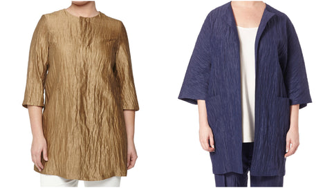 MARINA RINALDI Women's Fervore Crinkled Jacket $780 NWT