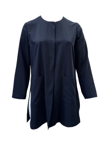 Marina Rinaldi Women's Navy Fabriano Open Front Jacket NWT