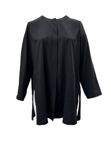 Marina Rinaldi Women's Black Fabriano Button Closure Jacket NWT