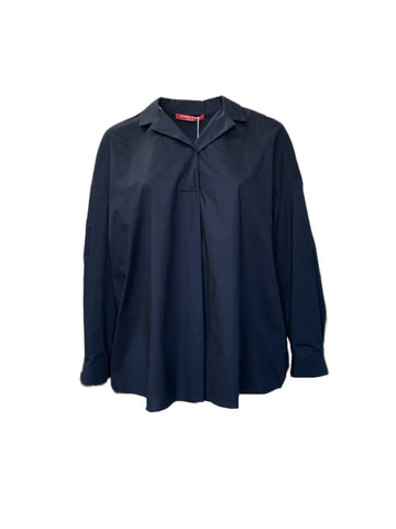 Marina Rinaldi Women's Navy Facolta Pullover Shirt NWT