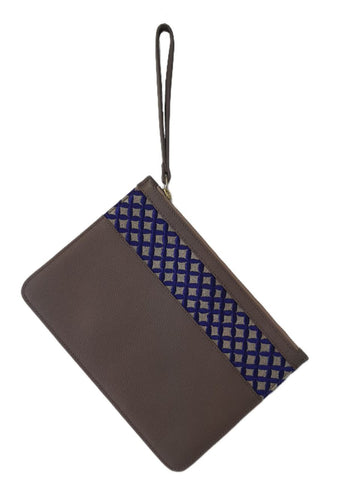 POPINJAY Women's Brown Faja Zip Clutch #Popin6s 10'x7' One Size NWT