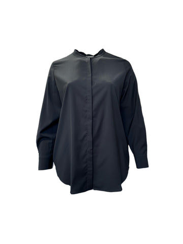 Marina Rinaldi Women's Black Fama Button Front Shirt NWT