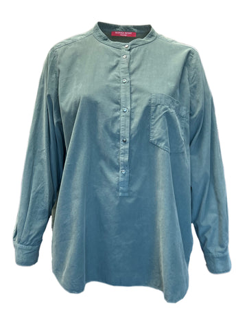 Marina Rinaldi Women's Green Farsetto Button Down Shirt NWT