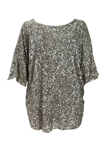 Marina Rinaldi Women's Ivory Fata Beaded Blouse NWT