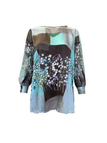 Marina Rinaldi Women's Multicolor Fatale Pullover Blouse NWT