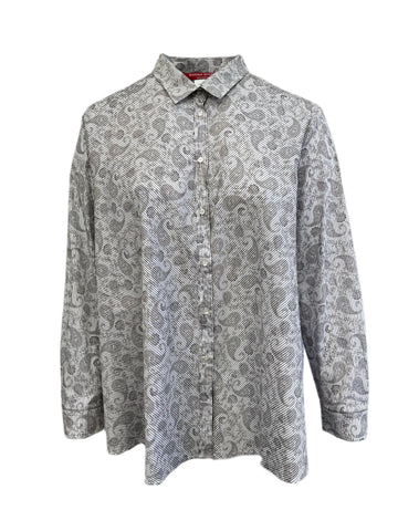 Marina Rinaldi Women's White Fatidico Button Down Shirt NWT