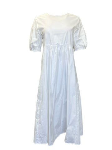 Max Mara Women's White Fato Cotton Blended A Line Dress Size 4 NWT