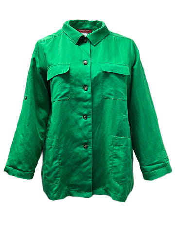 Marina Rinaldi Women's Green Fecola Button Down Shirt NWT
