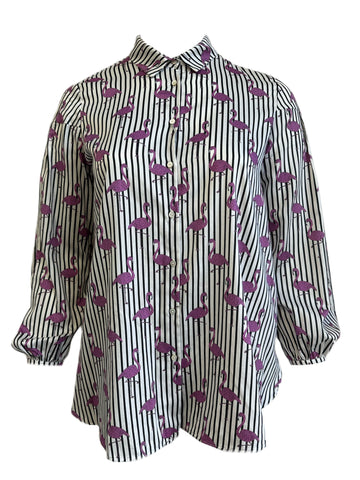 Marina Rinaldi Women's White Felicita Button Down Shirt Size 12W/21 NWT