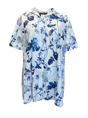 Marina Rinaldi Women's Ivory Fervido Button Closure Shirt NWT