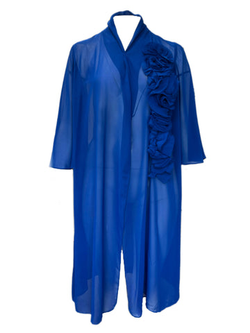 Marina Rinaldi Women's Blue Finale Open Front Jacket Size 18W/27 NWT